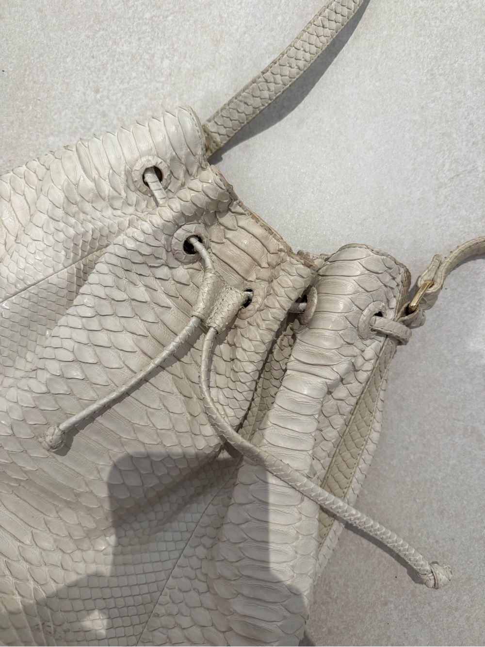 Hunting Season Python Drawstring Bucket Bag - Picture 3 of 7